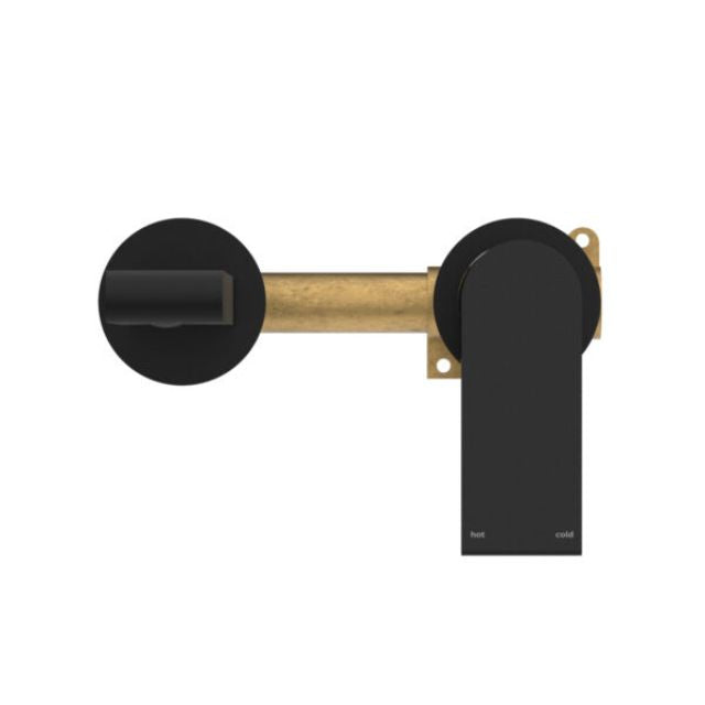 Nero Bianca Wall Basin/Bath Mixer Separate Backplate 230mm Matte Black