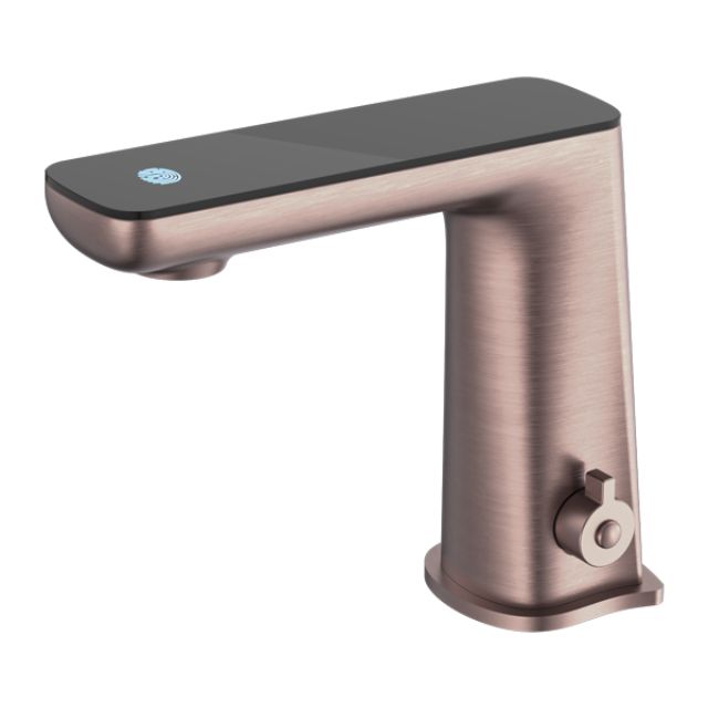 Nero Claudia Sensor Mixer With Black Top Display Brushed Bronze