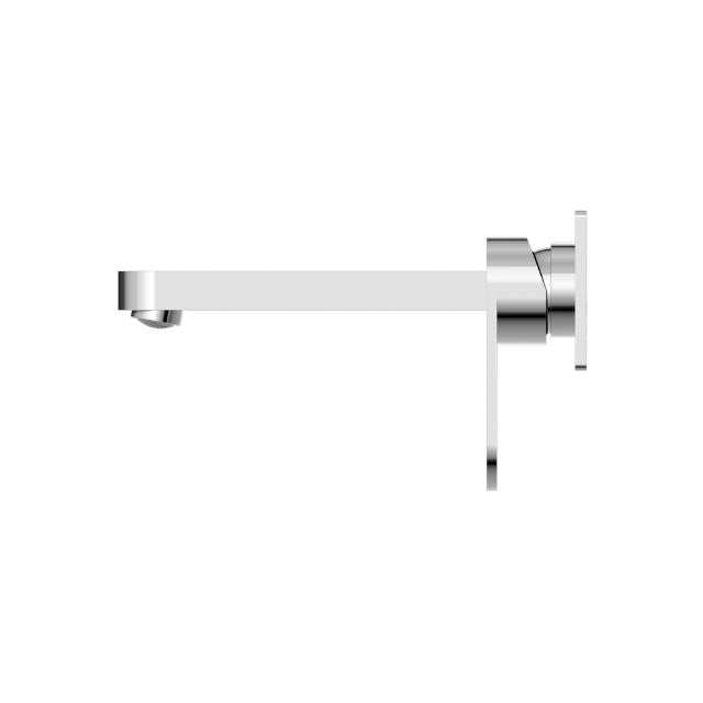 Nero Ecco Wall Basin/Bath Mixer Chrome