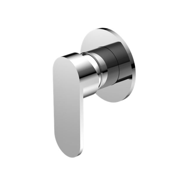 Nero Ecco Shower Mixer 80mm Round Plate Chrome