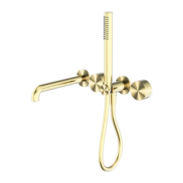 Nero Kara Progressive Shower System Separate Plate With Spout 230mm Brushed Gold