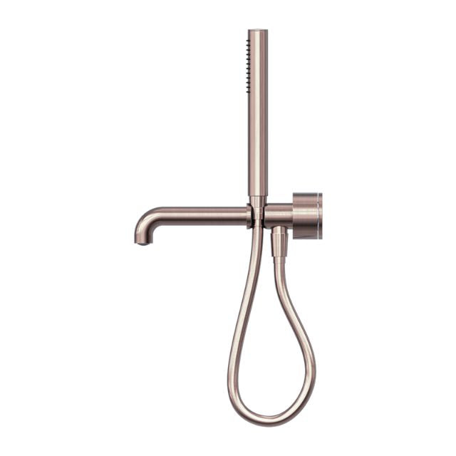 Nero Kara Progressive Shower System Separate Plate With Spout 250mm Brushed Bronze