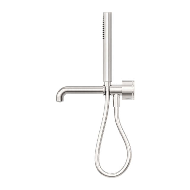 Nero Kara Progressive Shower System Separate Plate With Spout 250mm Brushed Nickel