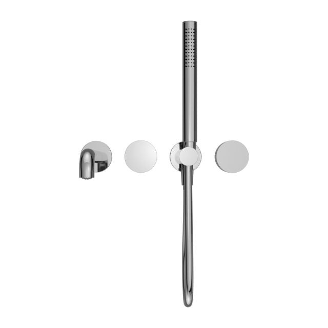 Nero Kara Progressive Shower System Separate Plate With Spout 250mm Chrome