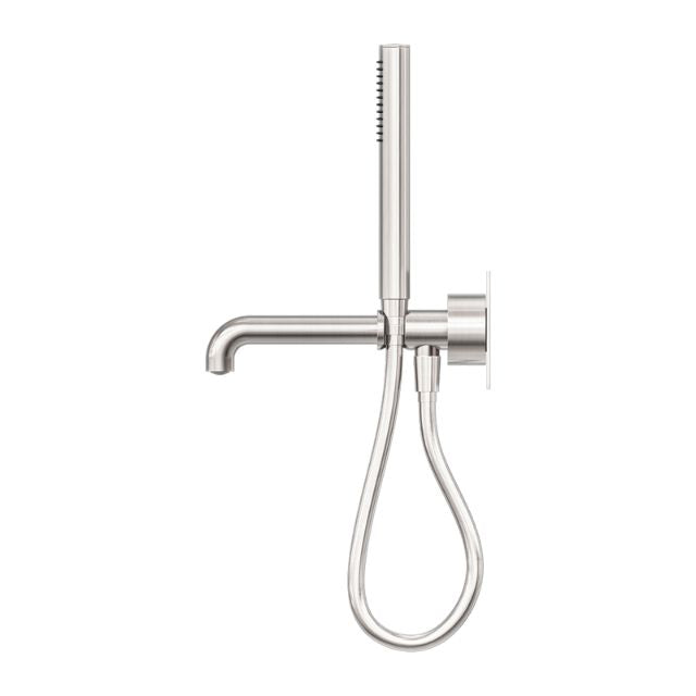 Nero Kara Progressive Shower System With Spout 250mm Brushed Nickel