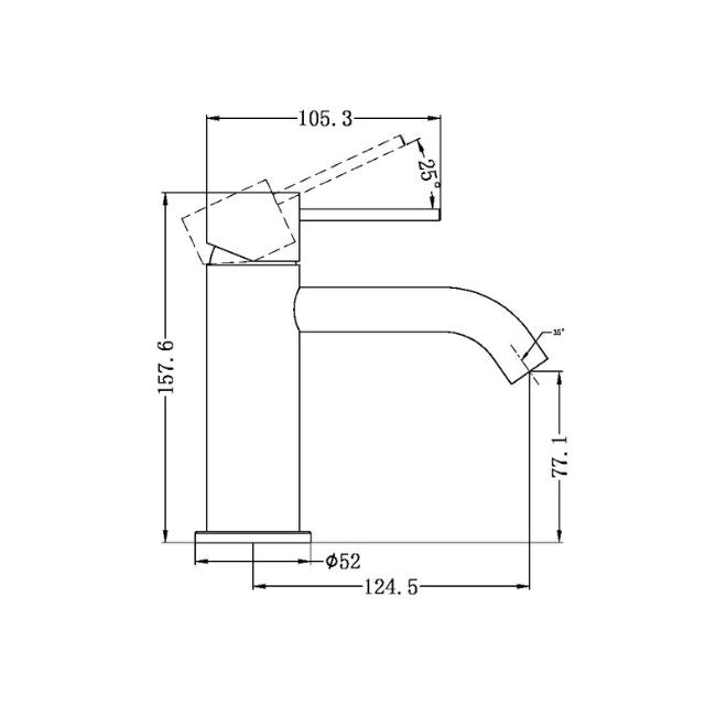 Nero Mecca Basin Mixer Brushed Bronze