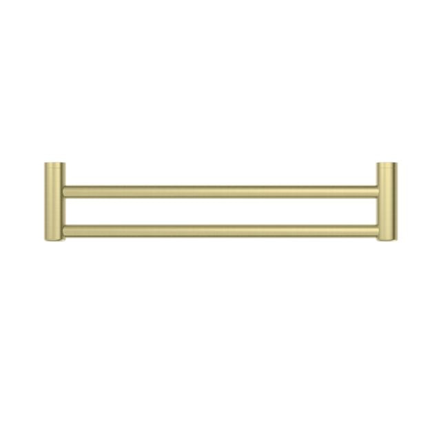 Nero Mecca Care 25mm Double Towel Grab Rail 600mm Brushed Gold