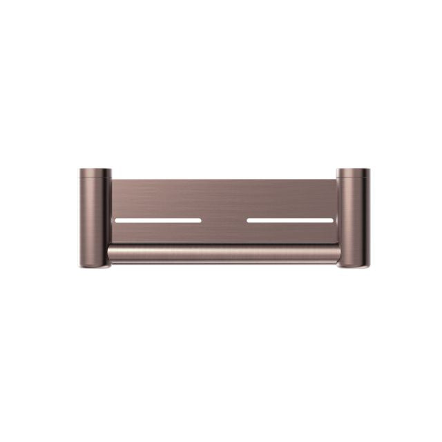 Nero Mecca Care 25mm Grab Rail With Shelf 300mm Brushed Bronze