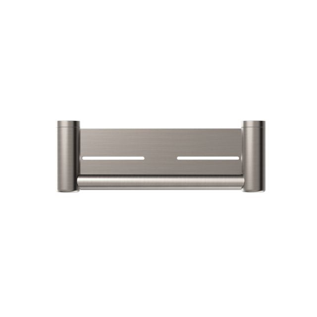 Nero Mecca Care 25mm Grab Rail With Shelf 300mm Brushed Nickel
