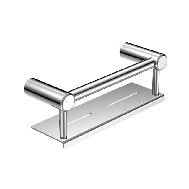 Nero Mecca Care 25mm Grab Rail With Shelf 300mm Chrome