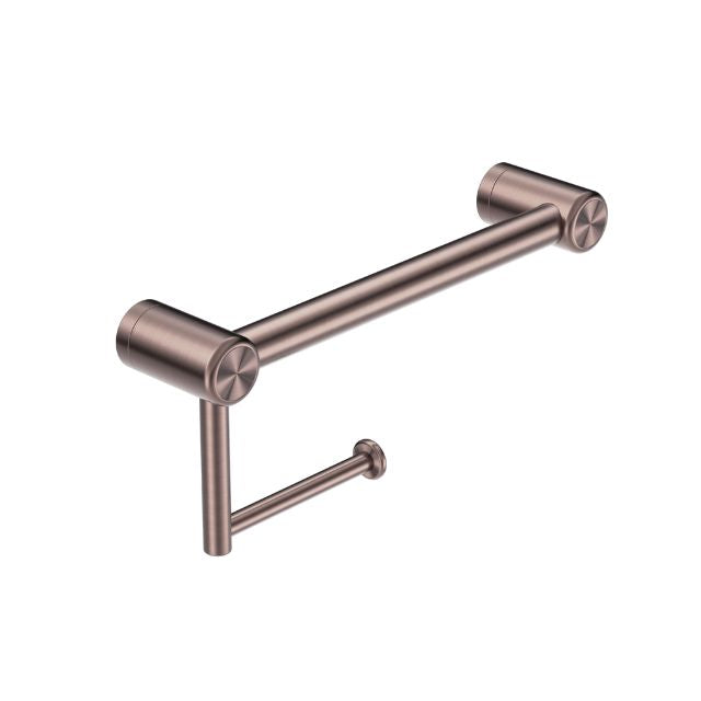 Nero Mecca Care 25mm Toilet Roll Rail 300mm Brushed Bronze