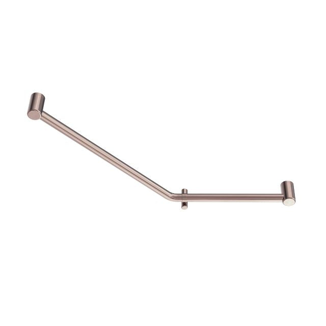 Nero Mecca Care 32mm Ambulant 45 Degree Bent Tube Grab Rail 450x650mm Brushed Bronze
