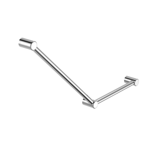 Nero Mecca Care 32mm Ambulant Toilet Grab Rail 45 Degree 750x450mm Chrome