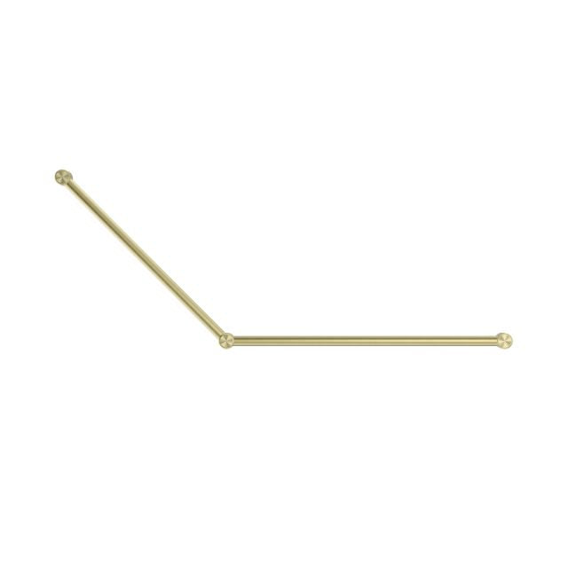 Nero Mecca Care 32mm DDA Grab Rail Set 45 Degree 750x900mm Brushed Gold