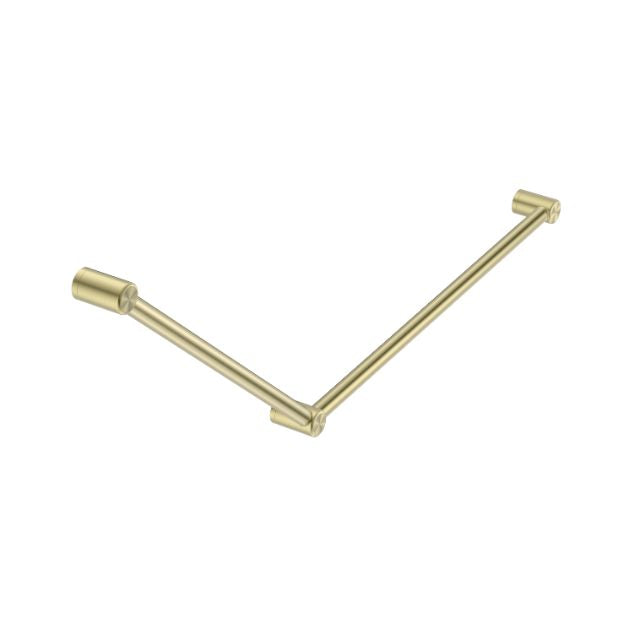 Nero Mecca Care 32mm DDA Grab Rail Set 45 Degree 750x900mm Brushed Gold
