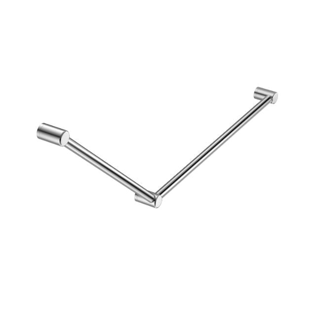 Nero Mecca Care 32mm DDA Grab Rail Set 45 Degree 750x900mm Chrome