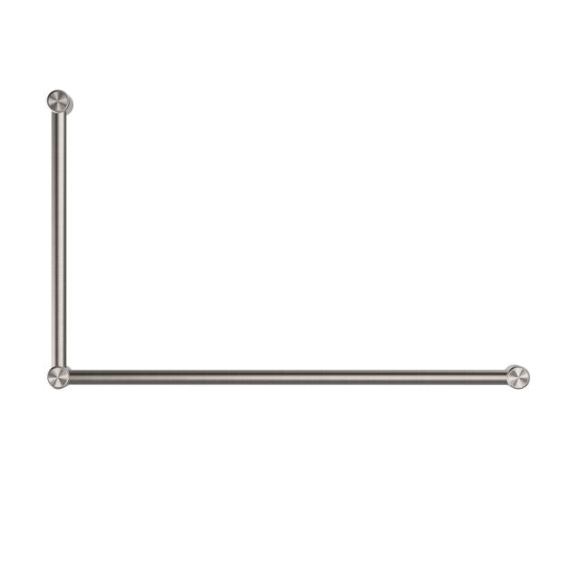 Nero Mecca Care 32mm DDA Grab Rail Set 90 Degree 600x1000mm Brushed Nickel