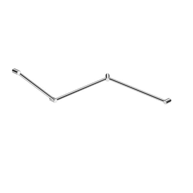 Nero Mecca Care 32mm DDA Toilet Grab Rail Set 45 Degree Continuous 750x965x1025mm Chrome