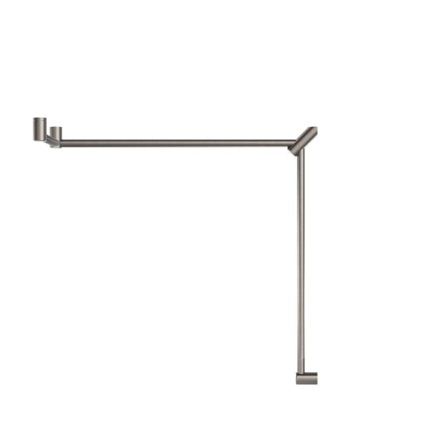 Nero Mecca Care 32mm DDA Toilet Grab Rail Set 90 Degree Continuous 600x1065x1025mm Brushed Nickel