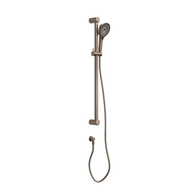 Nero Mecca Care 32mm Grab Rail and Adjustable Shower Rail Set 900mm Brushed Bronze