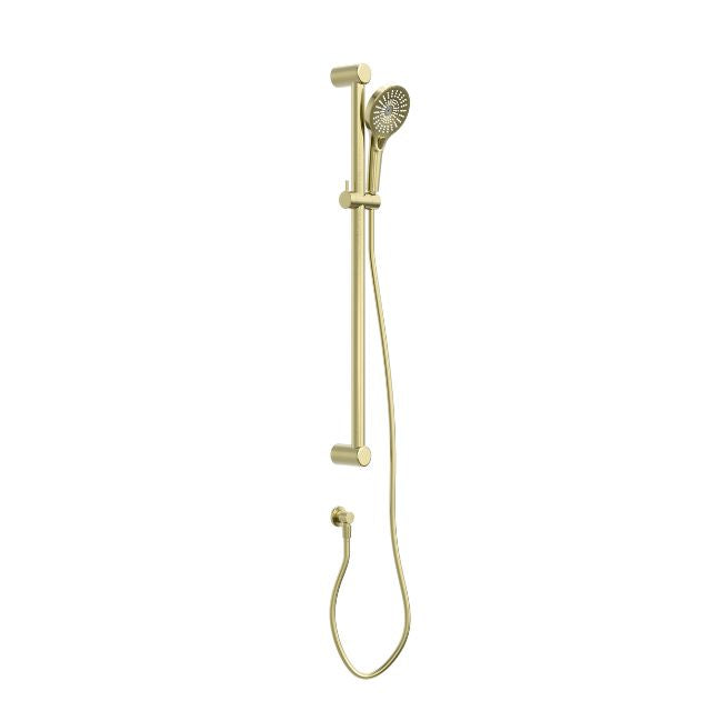 Nero Mecca Care 32mm Grab Rail and Adjustable Shower Rail Set 900mm Brushed Gold
