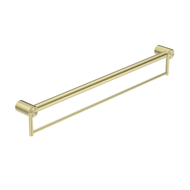 Nero Mecca Care 32mm Grab Rail With Towel Holder 900mm Brushed Gold