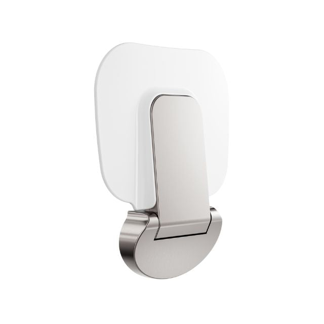 Nero Mecca Care Shower Seat 400x330mm Brushed Nickel
