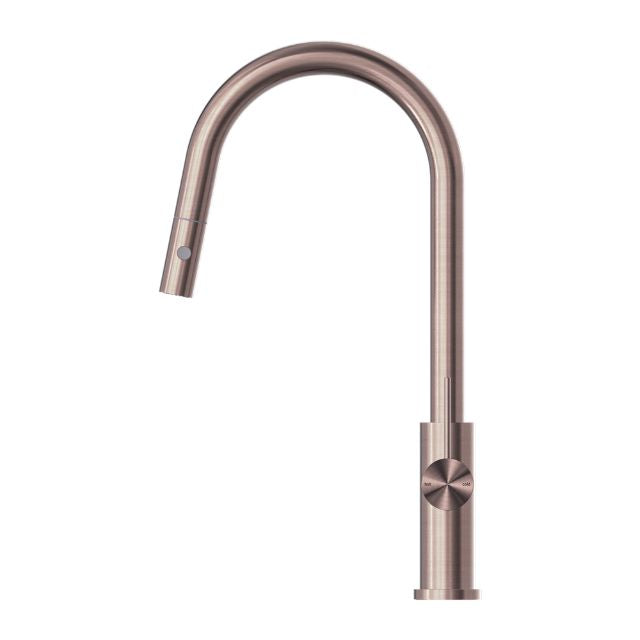 Nero Mecca Pull Out Sink Mixer With Vegie Spray - Brushed Bronze