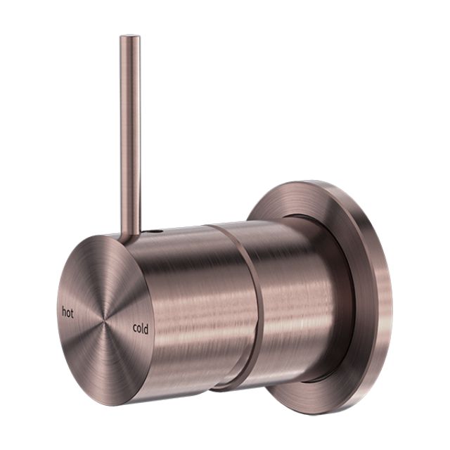 Nero Mecca Shower Mixer 60mm Handle Up Plate Brushed Bronze
