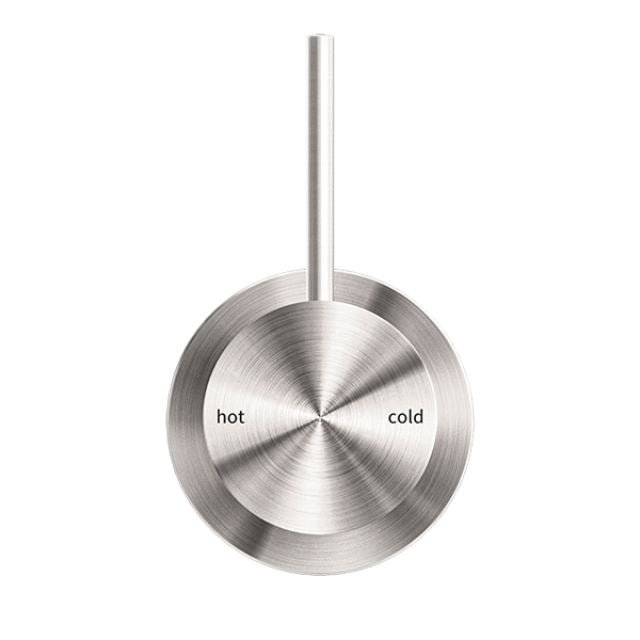 Nero Mecca Shower Mixer 60mm Handle Up Plate Brushed Nickel