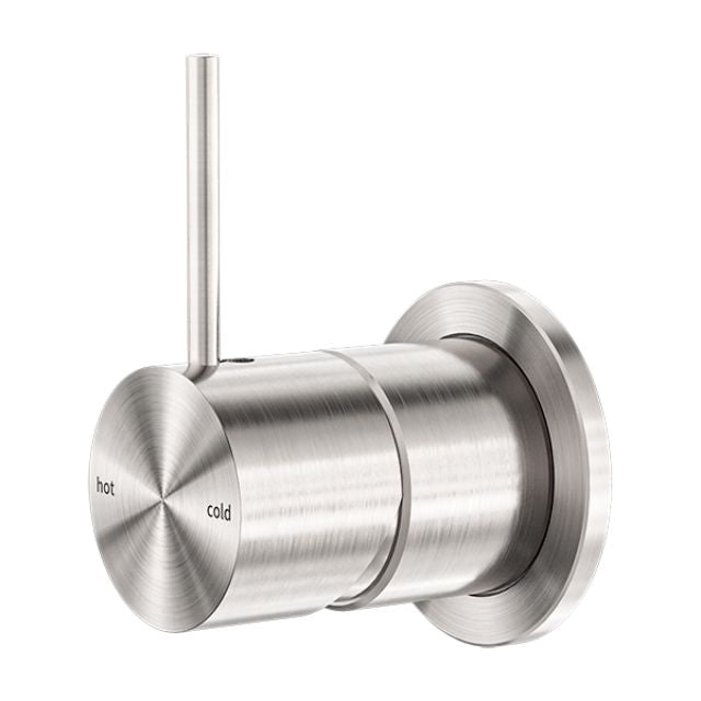 Nero Mecca Shower Mixer 60mm Handle Up Plate Brushed Nickel