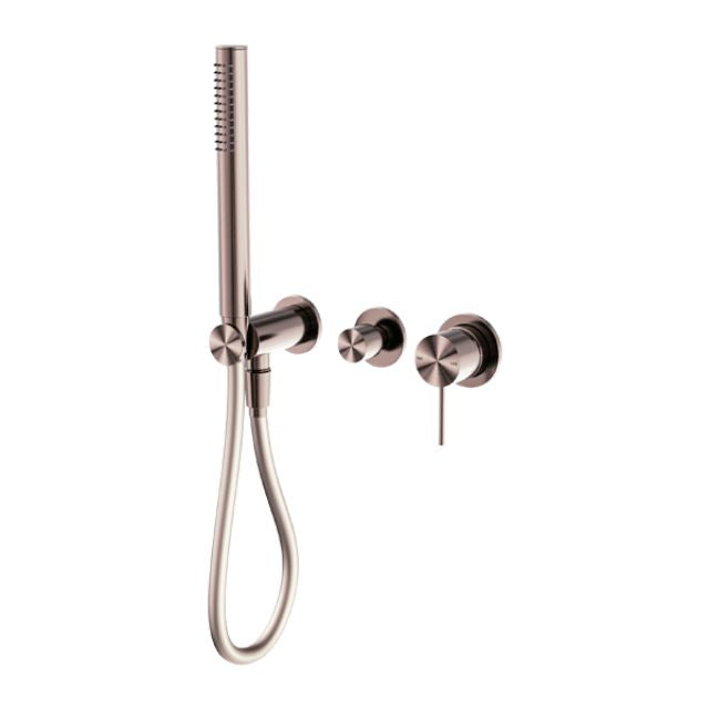 Nero Mecca Shower Mixer Divertor System Separate Back Plate Brushed Bronze