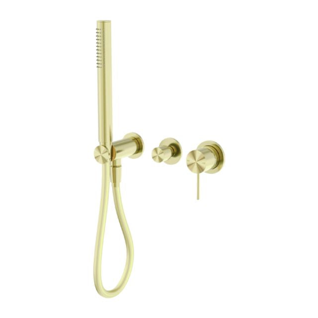 Nero Mecca Shower Mixer Divertor System Separate Back Plate Brushed Gold