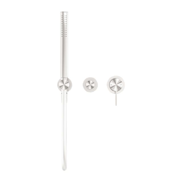 Nero Mecca Shower Mixer Divertor System Separate Back Plate Brushed Nickel
