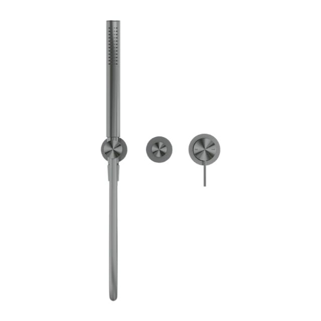 Nero Mecca Shower Mixer Divertor System Separate Back Plate Gun Metal