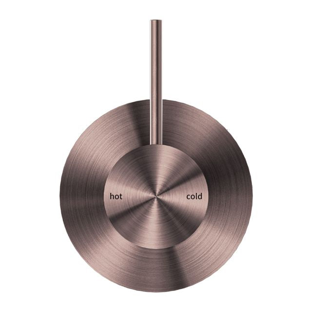 Nero Mecca Shower Mixer Handle Up 80mm Plate Brushed Bronze