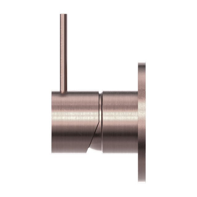 Nero Mecca Shower Mixer Handle Up 80mm Plate Brushed Bronze