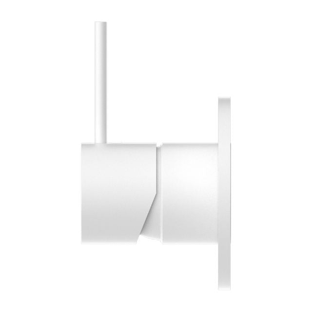 Nero Mecca Shower Mixer Handle Up 80mm Plate Matte White