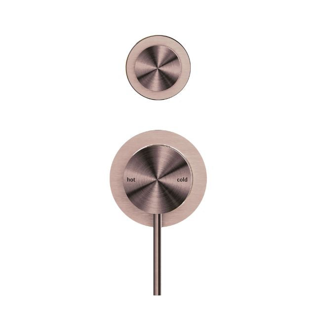 Nero Mecca Shower Mixer With Diverter Separate Back Plate Brushed Bronze