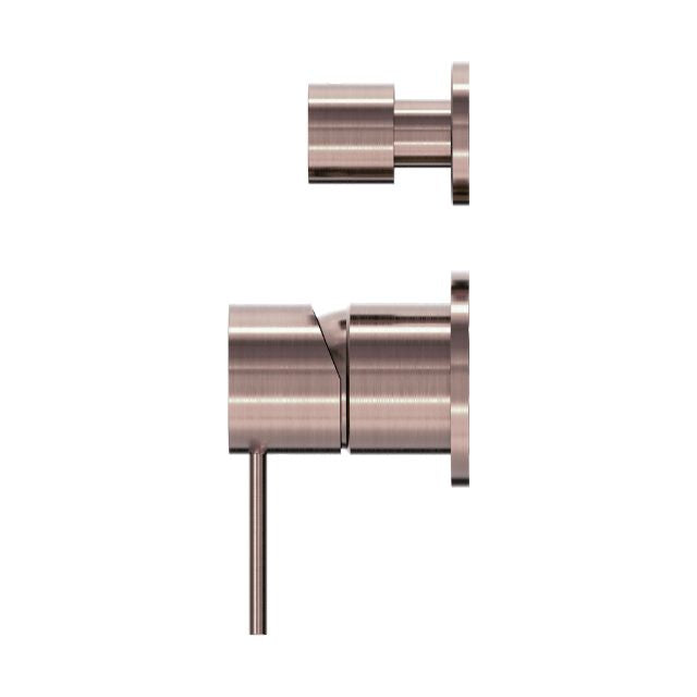Nero Mecca Shower Mixer With Diverter Separate Back Plate Brushed Bronze