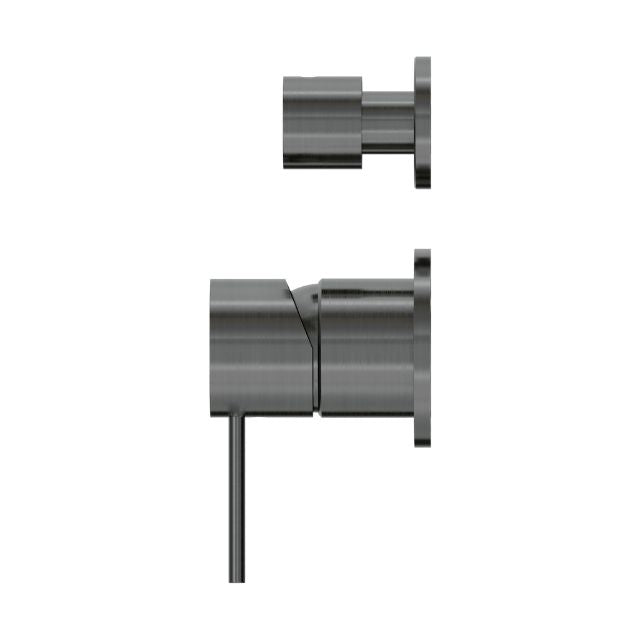 Nero Mecca Shower Mixer With Diverter Separate Back Plate Gun Metal
