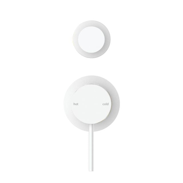 Nero Mecca Shower Mixer With Diverter Separate Back Plate Matte White