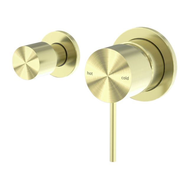 Nero Mecca Shower Mixer With Horizontal 2 Way Divertor Brushed Gold