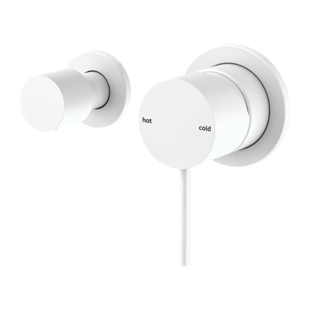 Nero Mecca Shower Mixer With Horizontal 2 Way Divertor Matte White