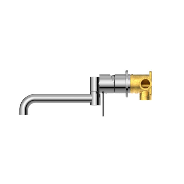 Nero Mecca Wall Basin/Bath Mixer Swivel Spout 225mm Chrome