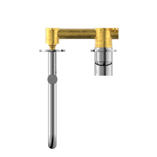 Nero Mecca Wall Basin/Bath Mixer Swivel Spout 225mm Chrome