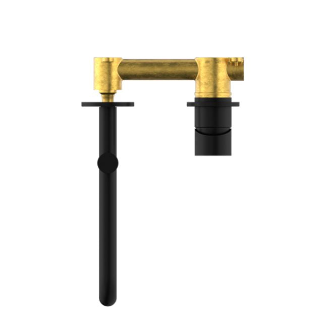 Nero Mecca Wall Basin/Bath Mixer Swivel Spout 225mm Matte Black