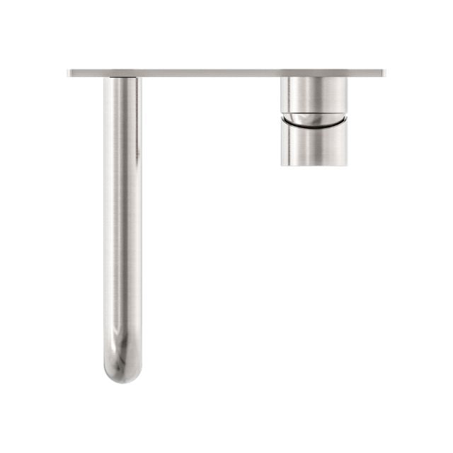 Nero Mecca Wall Basin/Bath Mixer 120mm Brushed Nickel