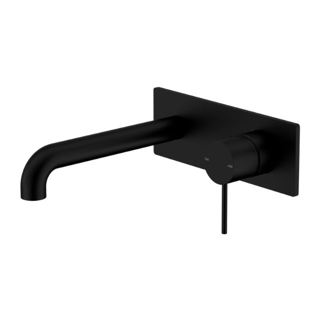 Nero Mecca Wall Basin/Bath Mixer 120mm Matte Black