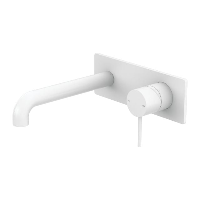 Nero Mecca Wall Basin Mixer 160mm Spout Matte White - NR221910a160MW - The Blue Space